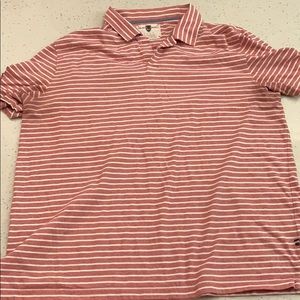 Black brown 1826 polo fade red with white stripes